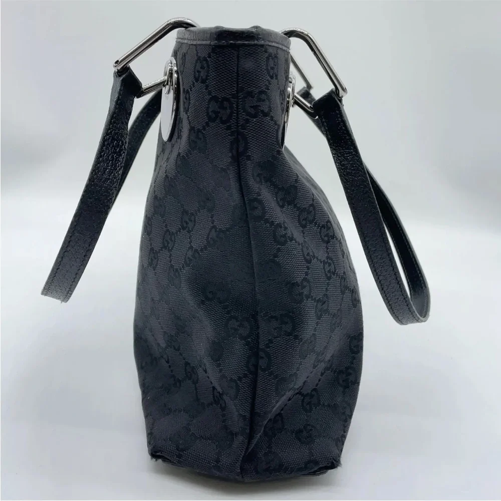 Gucci eclipse black canvas tote bag